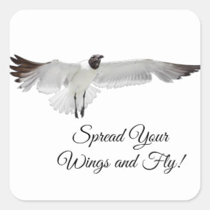 Diese Wings verbreiten Quadratischer Aufkleber