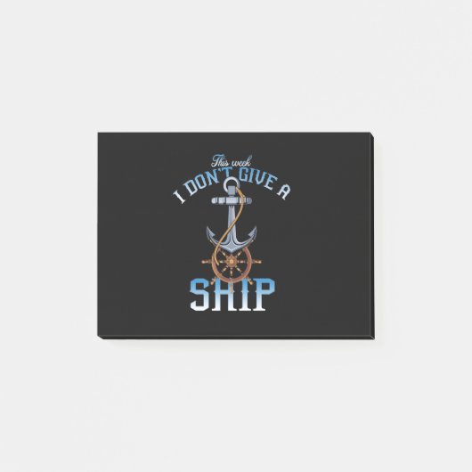 diese Woche gebe ich kein Schiff Post-it Klebezettel (Vorderseite)
