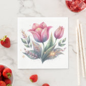 Diese wunderschöne Tulip-Blume Serviette (Beispiel)