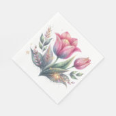 Diese wunderschöne Tulip-Blume Serviette (Ecke)