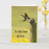 Diese Zeit des Verlustes der Schrift Comfort Swall Karte (Gelbe Blume)