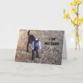 DIESE ZIEGE IST "ALL EARS" - GEGENSEITIGE GEBURTSK KARTE (Gelbe Blume)