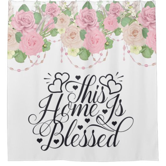 Diese Zuhause ist gesegnet Duschvorhang (Vorderseite)