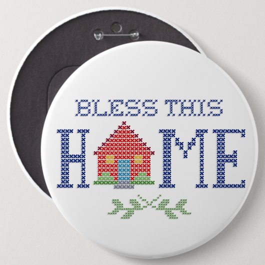 Diese Zuhause-Schaltfläche segnen Button (Vorne & Hinten)