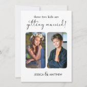 Diese zwei Kinder heiraten Kindheitsfoto Save The Date (Vorderseite)