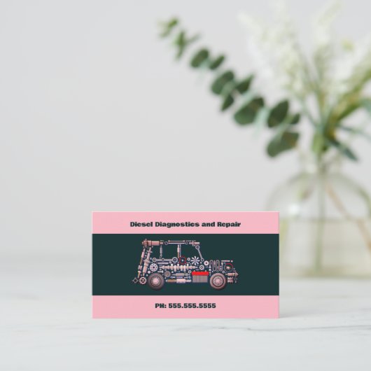 Diesel-Auto Visitenkarte (Stehend Vorderseite)