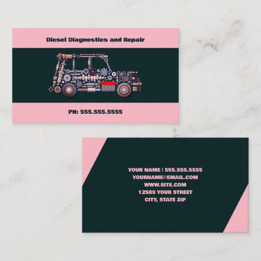 Diesel-Auto Visitenkarte (Vorne/Hinten)