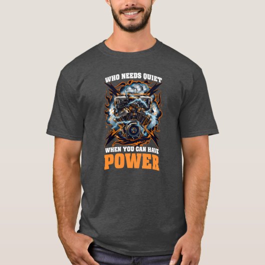 Diesel Car Lover Who Needs Quiet When Can Have Pow T-Shirt (Vorderseite)