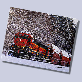 Diesel Loco 2361 im Schnee - Name hinzufügen Puzzle