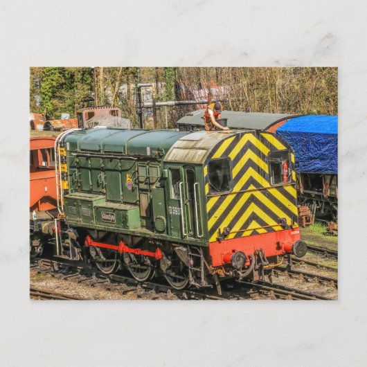 Diesel-Lokomotive-Postkarte Postkarte (Vorderseite)