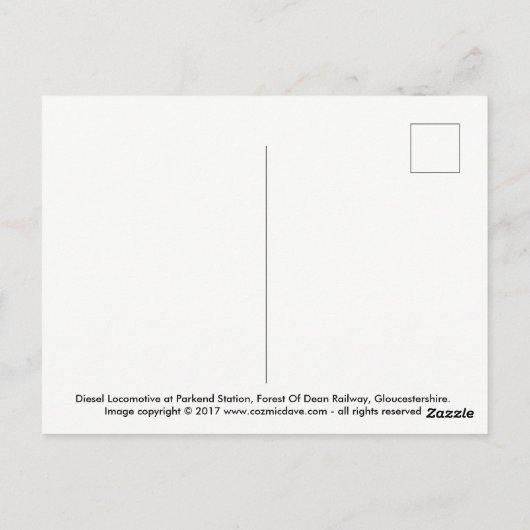 Diesel-Lokomotive-Postkarte Postkarte (Rückseite)