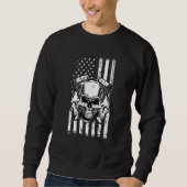 Diesel Mechanic Car Fixierung amerikanischer Fahne Sweatshirt (Vorderseite)