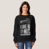 Diesel Mechanic Car Fixierung I like Big Nuts Auto Sweatshirt (Vorne ganz)