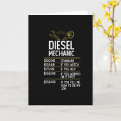Diesel Mechanic Handwerker Geschenk Idee Karte (Gelbe Blume)