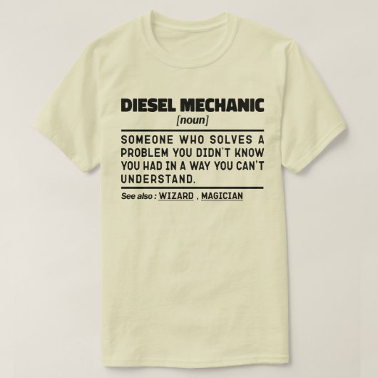 Diesel Mechanic Noun Beruflich Worker Funny Vater T-Shirt (Design vorne)