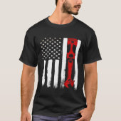 Diesel Mechanic Patriotic American Flag Tools T-Shirt (Vorderseite)