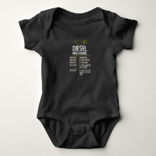 Diesel Mechanik Handwerker Geschenk Präsentation Baby Strampler