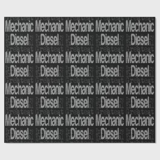 Diesel-Mechaniker Geschenkpapier (Flach)