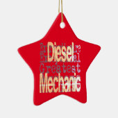 Diesel-Mechaniker Keramik Ornament (Rechts)