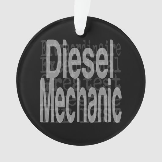 Diesel-Mechaniker Ornament (Vorderseite)