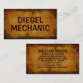 Diesel Mechanische antike Visitenkarte (Vorne/Hinten)