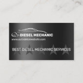 Diesel Mechanische Kfz-Reparatur-Metall Visitenkarte (Rückseite)