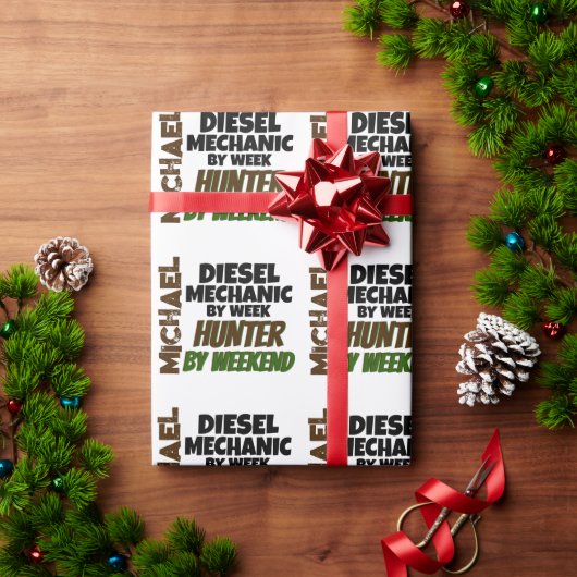 Diesel Mechanische Lieben Jagd Geschenkpapier (Feiertagsgeschenk)