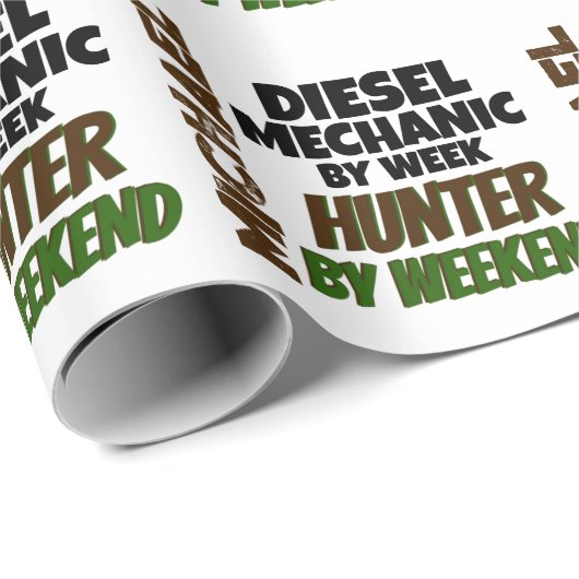 Diesel Mechanische Lieben Jagd Geschenkpapier (Rolleneckpunkt)