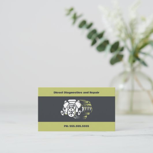 Diesel-Motor Visitenkarte (Stehend Vorderseite)
