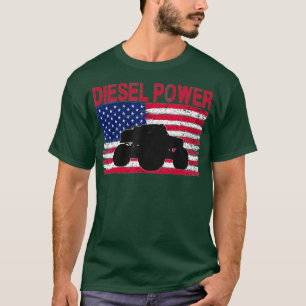 Diesel Power Flag Truck Turbo Mechanischer T - Shi T-Shirt