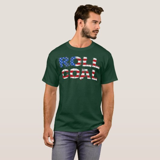 Diesel Roll Coal USA Flag Turbo Diesel Power T-Shirt (Vorne ganz)
