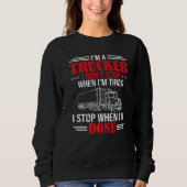 Diesel Trucker Big Rig Semi Trailer Truck Fahrer Sweatshirt (Vorderseite)