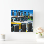 Diesel Trucks Quadratische Wanduhr (Zuhause)