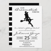 Dieselbe Broomstick für immer! Hexe Themed Bachelo Einladung (Vorne/Hinten)