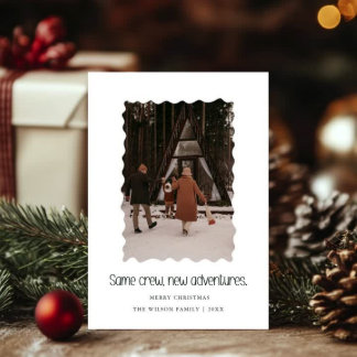Dieselbe Crew, neue Abenteuer, Weihnachts-Fotokart Einladung