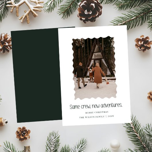 Dieselbe Crew, neue Abenteuer, Weihnachts-Fotokart Einladung
