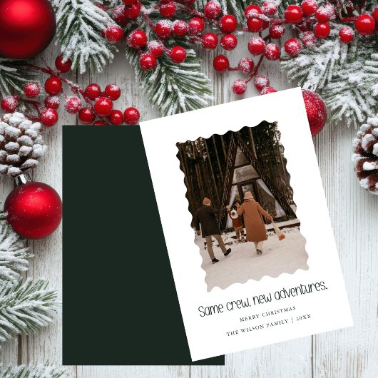 Dieselbe Crew, neue Abenteuer, Weihnachts-Fotokart Einladung