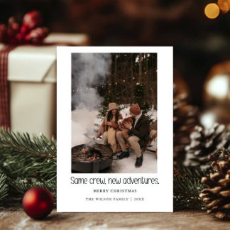 Dieselbe Crew, neue Abenteuer, Weihnachts-Fotokart Einladung