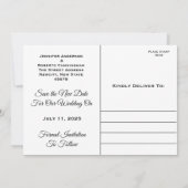 Dieselbe Liebe abweichendes Datum Hochzeit Herz Gr Save The Date (Rückseite)