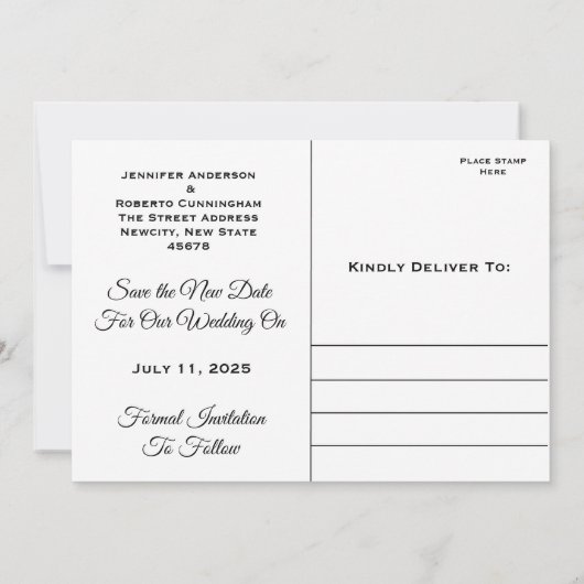 Dieselbe Liebe abweichendes Datum Hochzeit Herz Gr Save The Date (Rückseite)