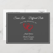 Dieselbe Liebe abweichendes Datum Hochzeit Herz Gr Save The Date (Vorne/Hinten)