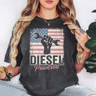 Dieselbetriebener Schraubenschlüsselfaust Amerikan T-Shirt