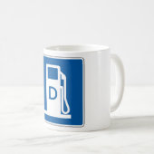 Dieselgas-Straßenschild Kaffeetasse (VorderseiteRechts)