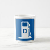 Dieselgas-Straßenschild Kaffeetasse (Mittel)