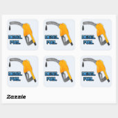 Dieselkraftstoff Quadratischer Aufkleber (Blatt)