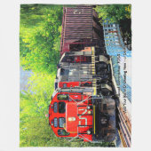 Diesellokomotive 7054 - Name hinzufügen Fleecedecke (Vorderseite)