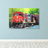 Diesellokomotive 7054 - Name hinzufügen Leinwanddruck (Insitu (Holzboden))