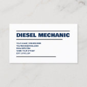Dieselmechanik Visitenkarte (Rückseite)
