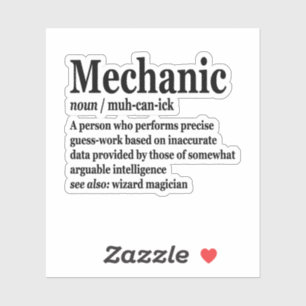 Dieselmechaniker-Definition-Funny-Reparateur Vater Aufkleber