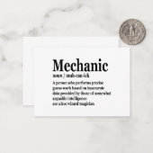 Dieselmechaniker-Definition-Funny-Reparateur Vater Mitteilungskarte (Vorderseite/Rückseite Beispiel)